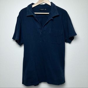 Blue pocket polo shirt